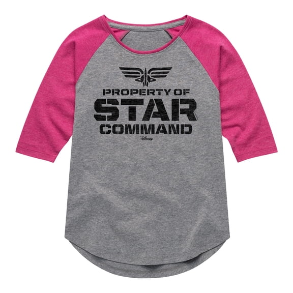 Lightyear - Property of Star Command - Toddler And Youth Girls Raglan Graphic T-Shirt