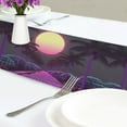 thumbnail image 4 of Yayeee Table Runner 70 inches Long Home Kitchen Dinning Party Decoration, Black Neon Road, 4 of 7