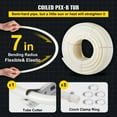 thumbnail image 6 of VEVOR PEX Tubing, 1 inch x 500 ft PEX Pipe, Non Oxygen Barrier PEX-B Pipe White, Flexible PEX Water Line for Plumbing, RV Sewer Hose, Radiant Cooling, 6 of 9