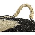 thumbnail image 6 of DecMode 18", 17", 16"H Black Seagrass Handmade Two Toned Storage Basket with Handles, 3-Pieces, 6 of 12