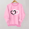 thumbnail image 2 of Enjoytime Valentines Day Womens Sweatshirt Oversized Crewneck Heart Printed Sweatshirts Tops Casual Pullover Cute Loose Long Sleeve Shirts for Women on Clearance, 2 of 3