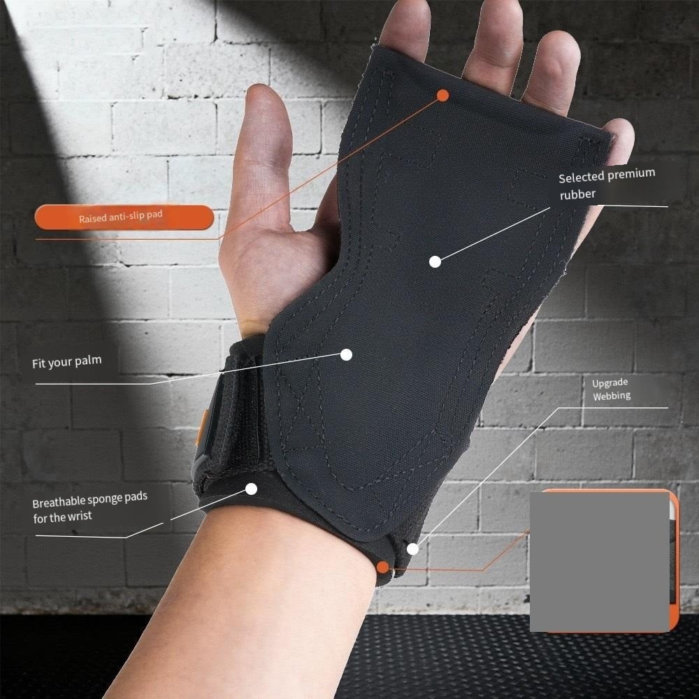 For Men & Women (Pair) Weight Lifting Wrist Strap, Double Leather Weightlifting Wrist Straps for Gym Strength , Neoprene Padded Wrist Wraps