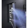 thumbnail image 2 of Système de Panneau de Douche à Lumières DEL Multifonction dans le Panneau de Douche Incluant Pomme de Douche Pluie et Cascade, Jets de Massage Réglables, Bec de Baignoire de Douche à Main, 2 of 2