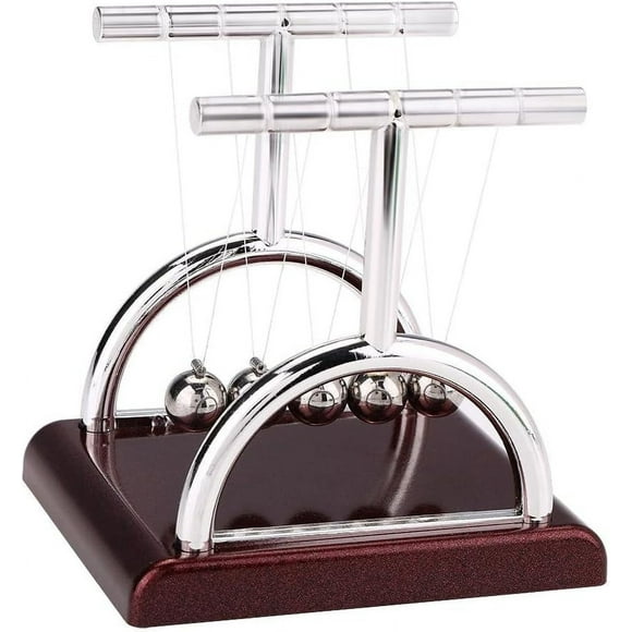 Newton's Cradle Kinetic Balls, Elegant Desk Decoration for Physics Demonstration, Educational Toy Stress Relief (Artistic Design)