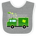 thumbnail image 3 of Inktastic St. Patricks Day Fire Truck in Green with Shamrocks Boys or Girls Baby Bib, 3 of 4