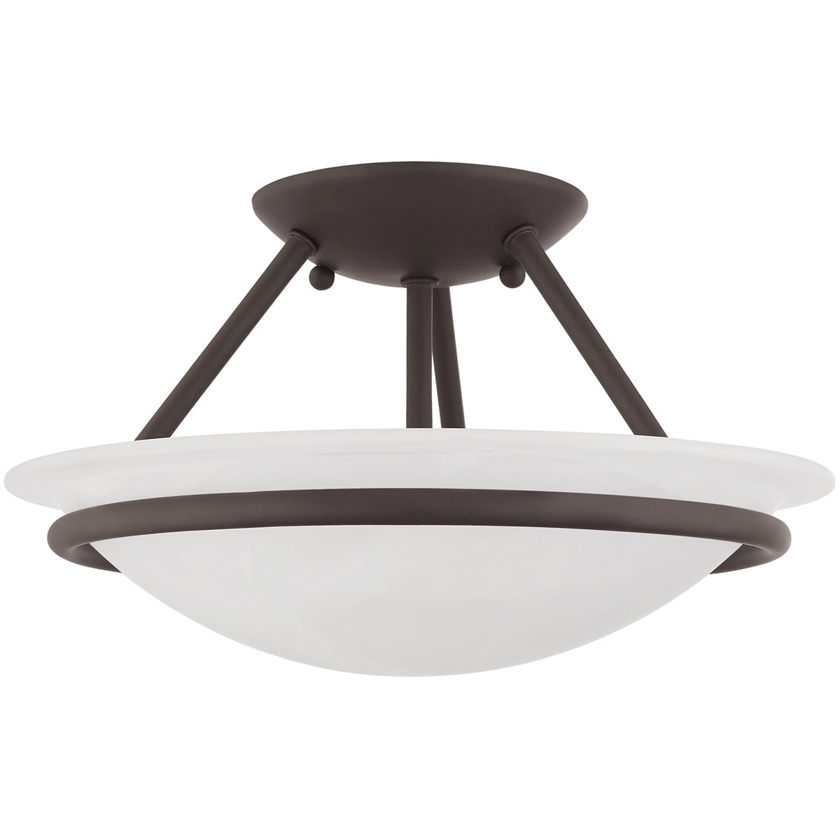 2 Light Bronze Ceiling Light fixture with Steel base material