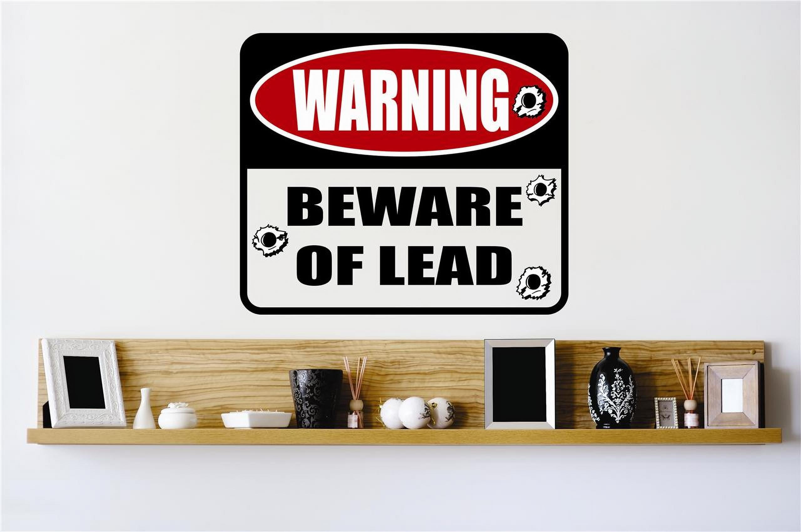 Design With Vinyl Beware Artwork Sticker Target Wall Decal For Family