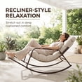 thumbnail image 5 of RADIATA Oversize Rocking Chair with Cushion & Footrest, Indoor Outdoor Rocking Chair Recliner, 430 lbs Capacity, Beige, 5 of 11
