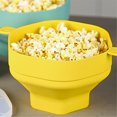 thumbnail image 3 of Silicone Microwave Popcorn Bowl Foldable Popcorn Maker Bucket Bowl with Lid Folding Popcorn Kitchen, 3 of 5