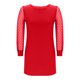 thumbnail image 5 of mfyjkho Vestidos de tallas grandes, Vestido de mujer con cuello redondo, malla, lunares y mangas largas en color liso Vestidos para invitadas de boda para mujer l, 5 of 7