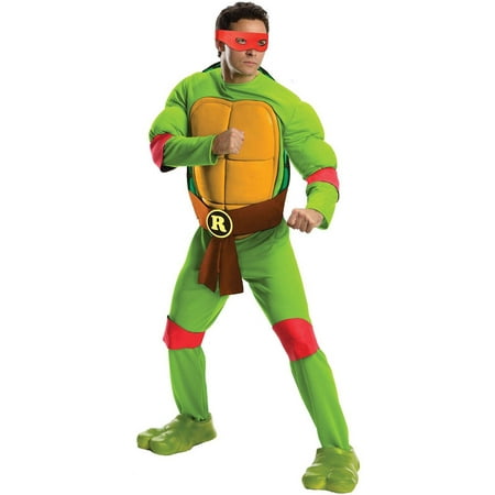 Teenage Mutant Ninja Turtles Deluxe Raphael Men's Adult Halloween Costume, 1 Size