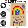 thumbnail image 2 of Welcome Butterfly Rainbow Garden Flags ,In This House We Believe Flag Love is Love Small Garden Banner Lesbian Bisexuals Pride LGBT Double Sided Home Outside Yard Decoration flag 12×18 inch, 2 of 6