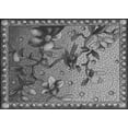 thumbnail image 1 of Ahgly Company Machine Washable Indoor Rectangle Transitional Dark Gray Area Rugs, 4' x 6', 1 of 7