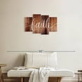 thumbnail image 2 of Elephant Stock Faith Typography Wall Art - Horizontal Multi Panel Canvas - Living Room Wall Decor - Inspirational And Typography Multi Panel - Brown And White Decor - 30" x 18", 2 of 4