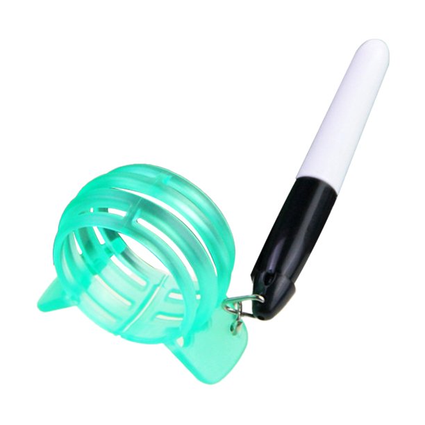 Greeniant Herramienta de marcador de línea de pelota de Golf, dispositivo de dibujo de línea de moda preciso con bolígrafo, Kit de alineación Golf Verde