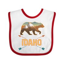 Inktastic Idaho Vacation Bear Silhouette Boys or Girls Baby Bib