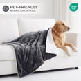 thumbnail image 5 of Imperial Rooms Gray Sherpa Fleece Blanket, 2 Pack, Throw Size 50 x 60 Inches, Ultra Soft Reversible Plush Warm Blanket for Bed, Couch & Sofa, All-Season Comfort, 5 of 7