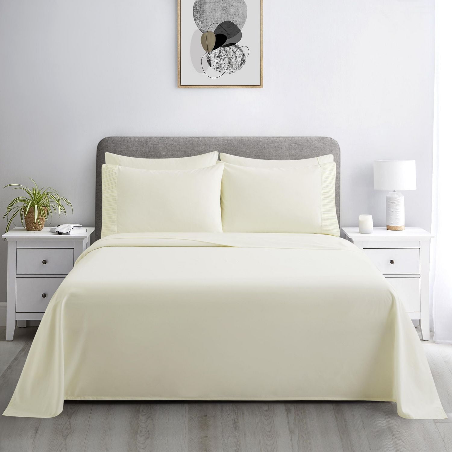 Literie Marina Decoration, draps toutes saisons, ultra doux, soyeux et à poches profondes, en rayonne de bambou