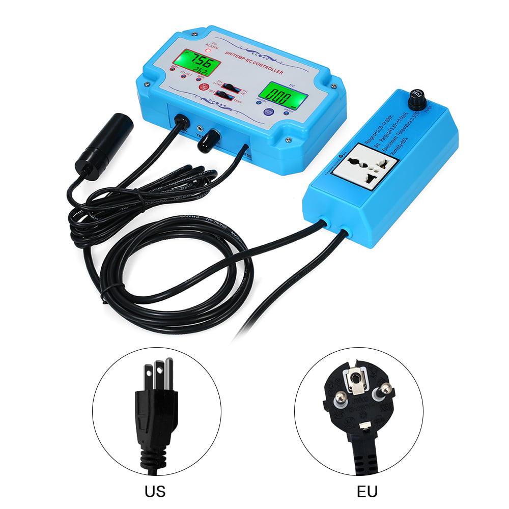 JF-XUAN Water Quality Tester Digital 3 in 1 pH/EC/TEMP Water Quality Detector PH Controller Repleaceable Electrode BNC Type Probe precise 