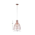 thumbnail image 3 of Decmode Contemporary 18 X 13 Inch Iron Bell Pendant With Bulb, Bronze, 3 of 3