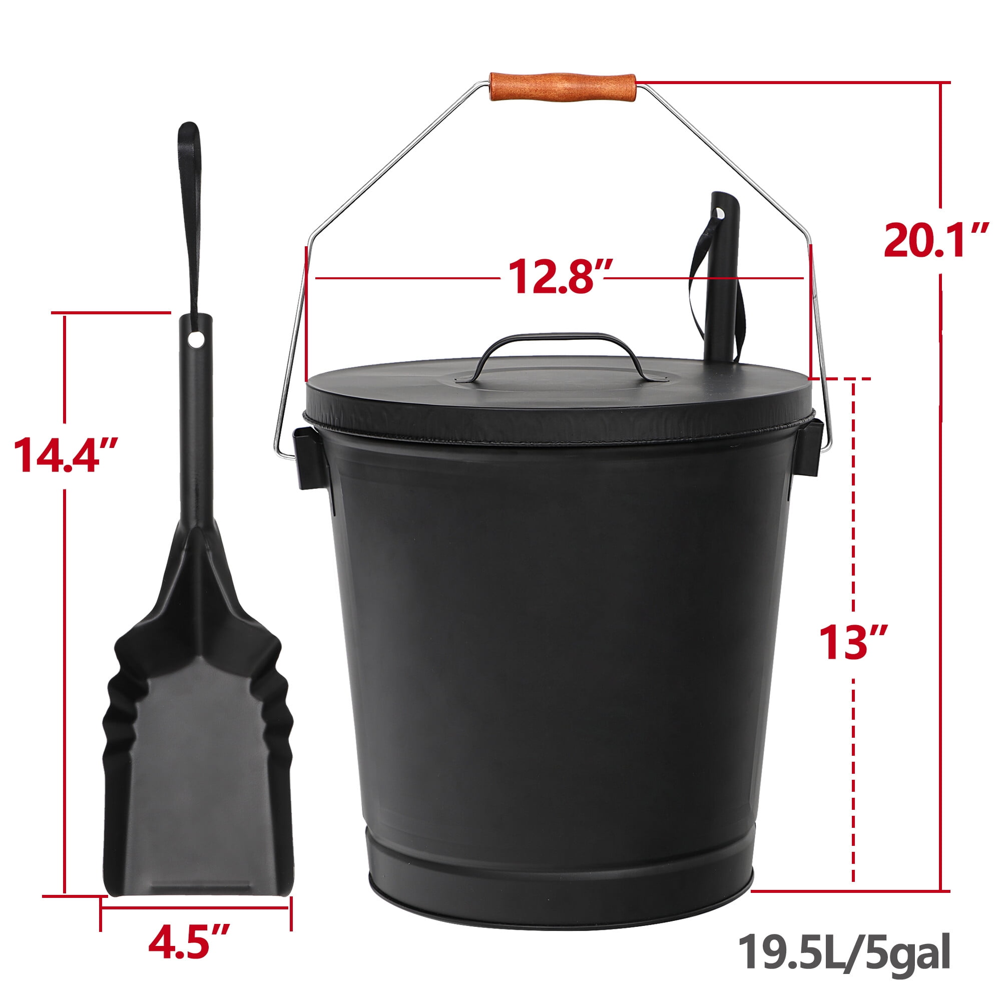 Lienbacher Ash Bucket with Handle and Lid - Oval, Anthracite - Interismo  Online Shop Global
