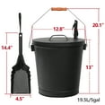 thumbnail image 4 of HomGarden 5.15Gal Galvanized Ash Bucket W/ Shovel + 5Pcs Iron Fireplace Tool Set  7"L x 7"W x 30.7"H, 4 of 12