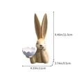 thumbnail image 3 of Ornements de Jardin Lapin Décoratifs Cour Extérieure Sculptures en Résine, 3 of 6