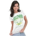 thumbnail image 3 of Retro Hollywood Tennis Club Poster Womens Slim Fit Graphic Tee Brisco Brands S, 3 of 5