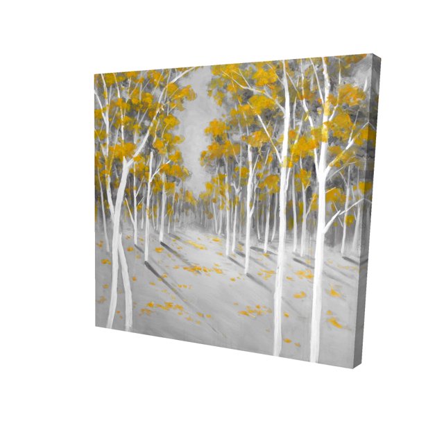 Yellow birch forest - 36"x36" canvas - Print on demand