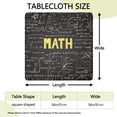 thumbnail image 2 of Math Equations Algebraic Symbols Black Pattern Square Fitted Tablecloth with Elastic Edge,Square Table Cover,Washable Elastic Table Cover for Home Kitchen Party Decor 36"x36", 2 of 6