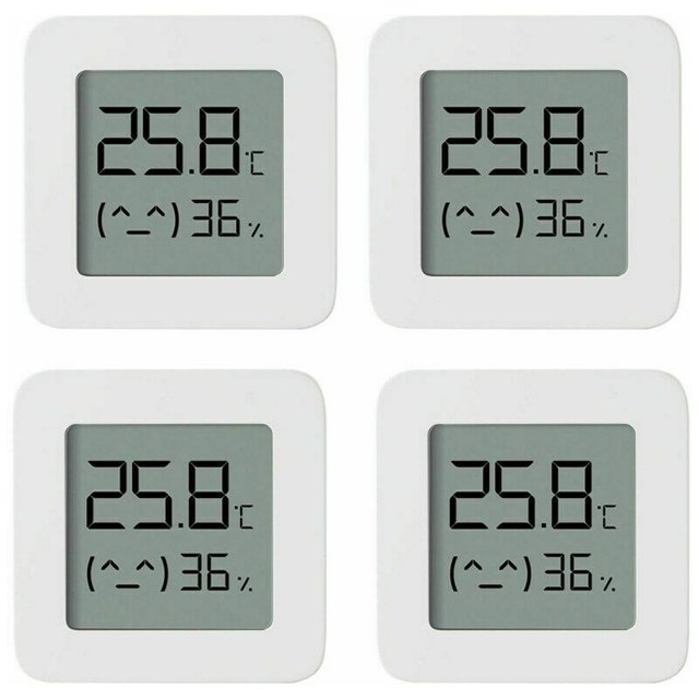 Termómetro BT 2 piezas Higrómetro digital eléctrico inteligente inalámbrico Sensor de humedad Funciona