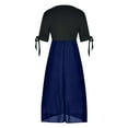 thumbnail image 5 of YanHoo Women's Party Dresses Sexy Cold Shoulder Vintage V Neck Plus Size Elgant Maxi Dress, 5 of 8