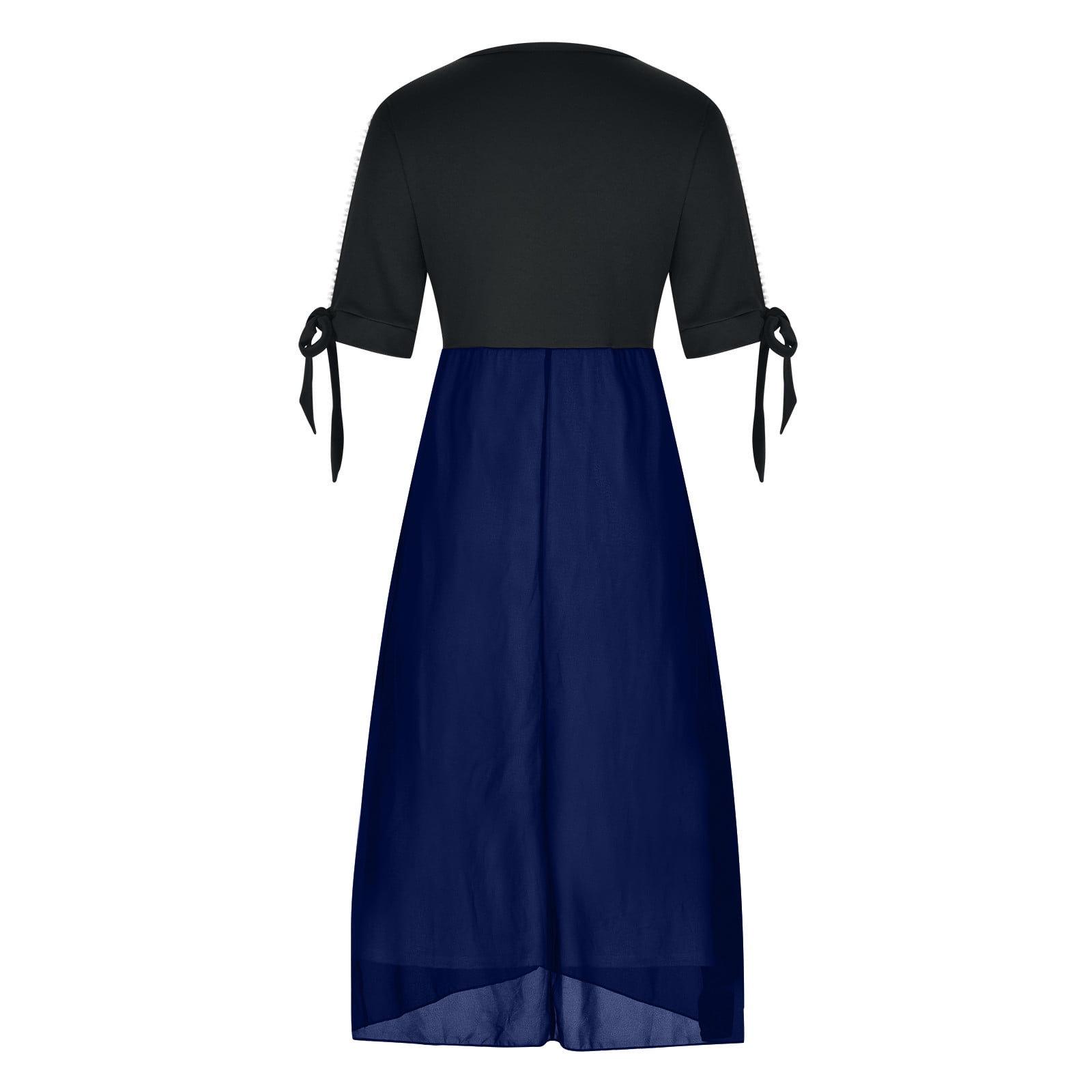 YWDJ Semi Formal Dresses for Women Bridesmaid Dresses Plus Size Vintage Short Sleeve V Neck Fashion Solid Party Large Size Gift for Wedding Guest Evening Party Graduation Birthday Party Tea Party