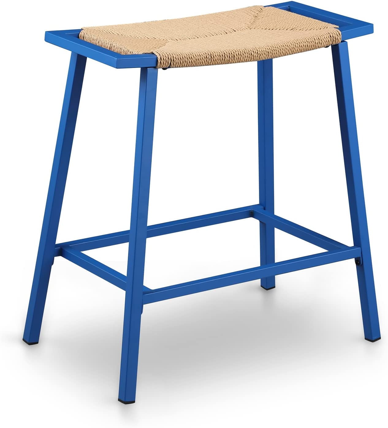 Bar Stools Set of 1, Saddle Kitchen Stools for Island,RopeWeave Counter