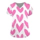 thumbnail image 1 of Fiudx Ofertas de La Semana Blusa de Manga Corta con Cuello En V para Mujer, Uniforme de Trabajo, Impresión de Bolsillo, 1 of 3