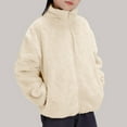 thumbnail image 2 of SUXIAN Girls Reversible Jacket Winter Lined Zip Up Coat for Toddlers and Kids Soft Warm Outerwear Girls Coat White 1-2 Years, 2 of 8