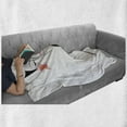 thumbnail image 6 of Hair Salon Soft Flannel Fleece Throw Blanket, Traditional Beauty with Lotus Flower Pinned on Long Hair, Cozy Plush for Indoor and Outdoor Use, 60" x 80", Baby Pink Black, by Ambesonne, 6 of 6