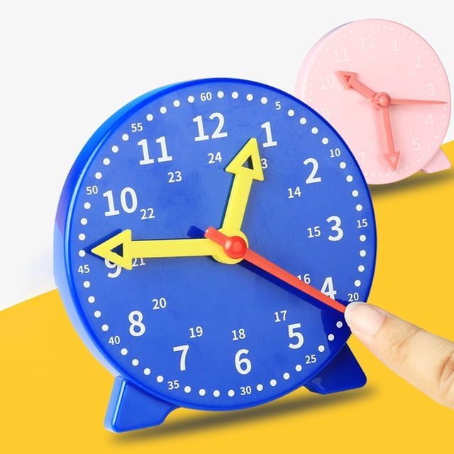 Clock Toys Hand-eye Coordination Concentration Teaching Aids Three-needle Early Preschool Teaching Aids Clock Toy for Homeschool