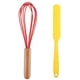 thumbnail image 1 of Juego de mini utensilios de cocina de 2 piezas: utensilios de cocina de silicona con mangos de madera, 1 of 5