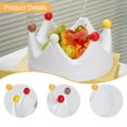 thumbnail image 6 of CoudarTitie Crown Fruit Plate Decoration Multifunctional Candy Serving Plate Serving Tray for Party Dinner Kitchen Table Centerpiece Desk White, 6 of 9