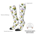 thumbnail image 5 of Picia Women Crew Soft Moisture-wicking Socks Lavender Flowers Pattern Design Cotton Socks, One Size fit All, 5 of 9