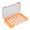 Orange, variant on koolsoo Double Sided Fishing Tackle Box Fly Baits Box for Traveling Camping Saltwater Orange