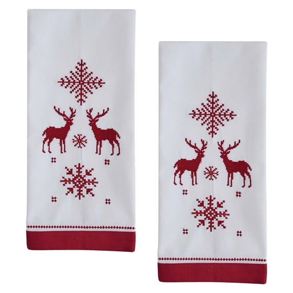 Park Designs Holiday Fairisle Decorative Dishtowel Set Of 2