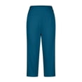 thumbnail image 4 of Aihuaihua Pedal Pushers for Women Summer High Waisted Straight Leg Petite Lightweight Stretch Cropped Trousers Work Golf Capris with Pockets, 4 of 6