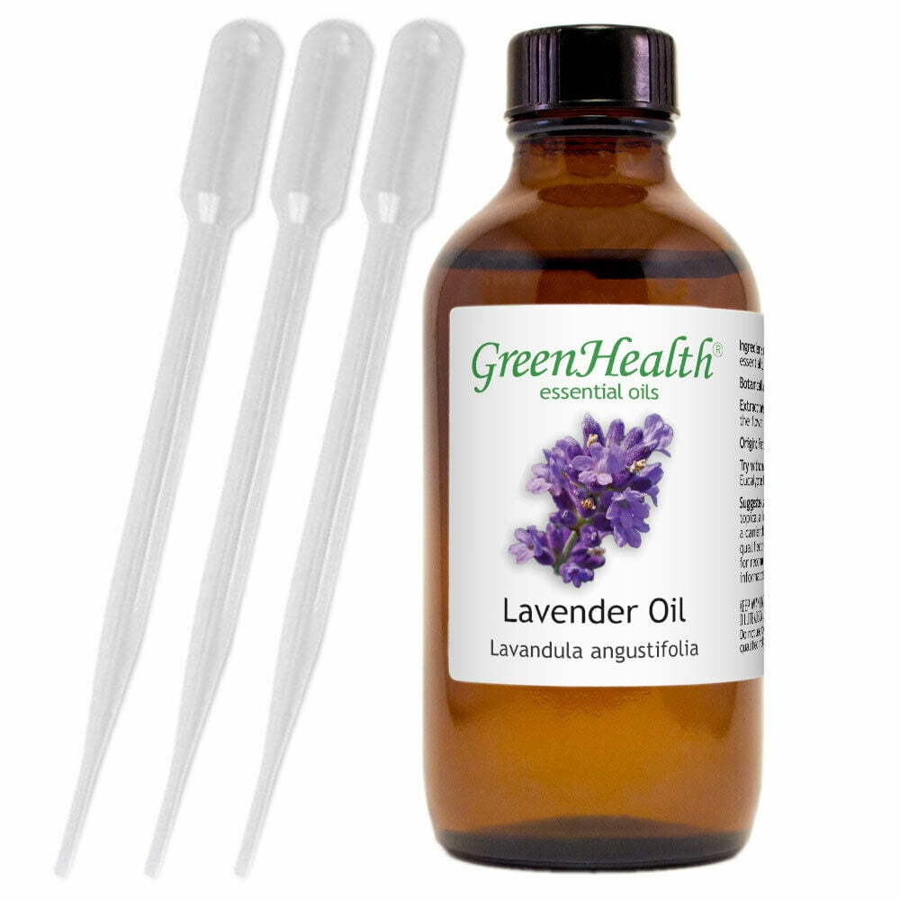 GreenHealth  - 4 fl oz Lavender Essential Oil Pure & Natural with 3 Free Droppers