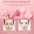 thumbnail image 3 of 14 Pcs Makeup Sponge Set Beauty Sponges Blender with 4 Pcs Powder Puff and 4 Pcs Mini Make up Sponges Valentine‘s Day Gift Mother‘s Day Gift for Women Liquid Foundation Powder Concealer C, 3 of 7
