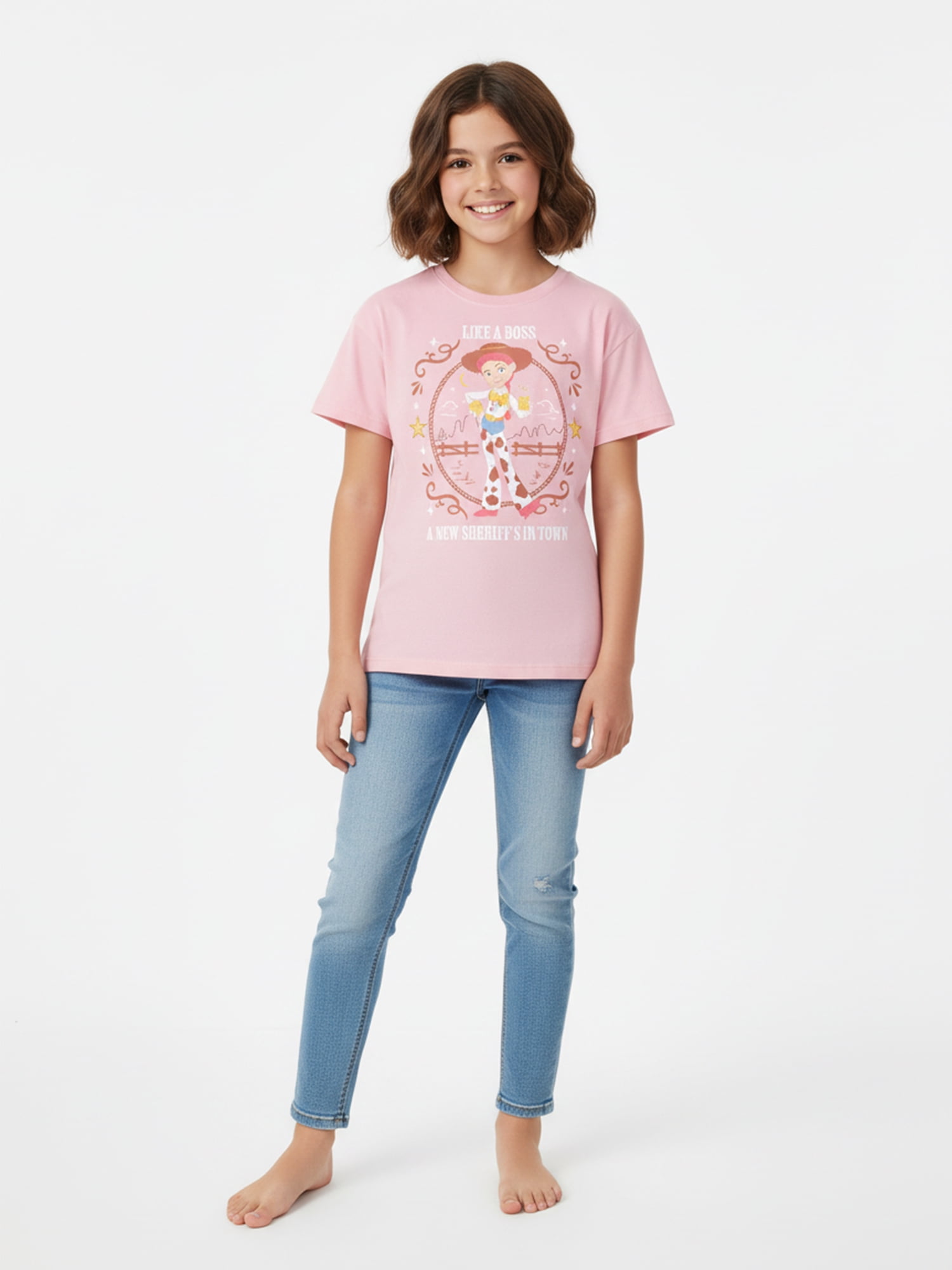 Toy Story Girls New Sheriff In Town Graphic T-Shirt, Sizes 4-16