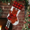 thumbnail image 6 of Kbndieu Christmas Stockings, Super Soft Plaid Plush Cuff Classic Monogrammed Christmas Stockings for Kids Family Holiday Fireplace or Party Christmas Decor, 6 of 6