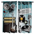 thumbnail image 2 of Rock Music Speaker Guitar Curtains For Living Room Kitchen Curtain Bedroom Decorative Window Treatments Home Drapes, 2 of 7