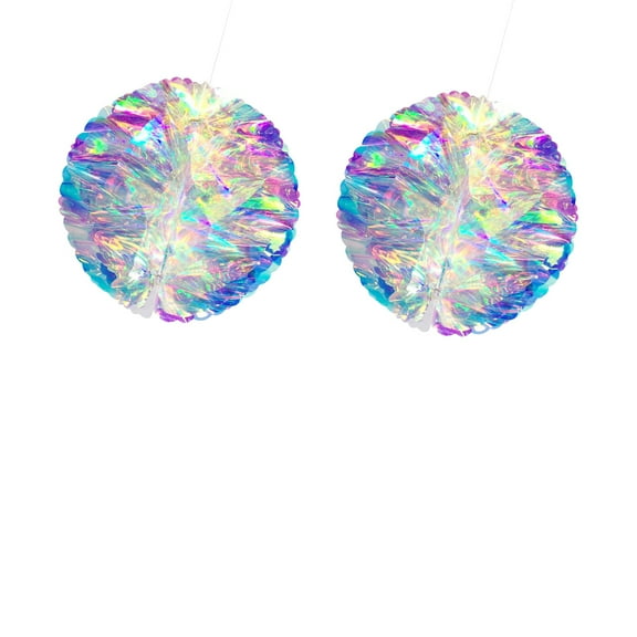 NUOLUX 2Pcs Hexagonal Honeycomb Ball Assorted Color 15x15x15cm Film Iridescent Party Supplies